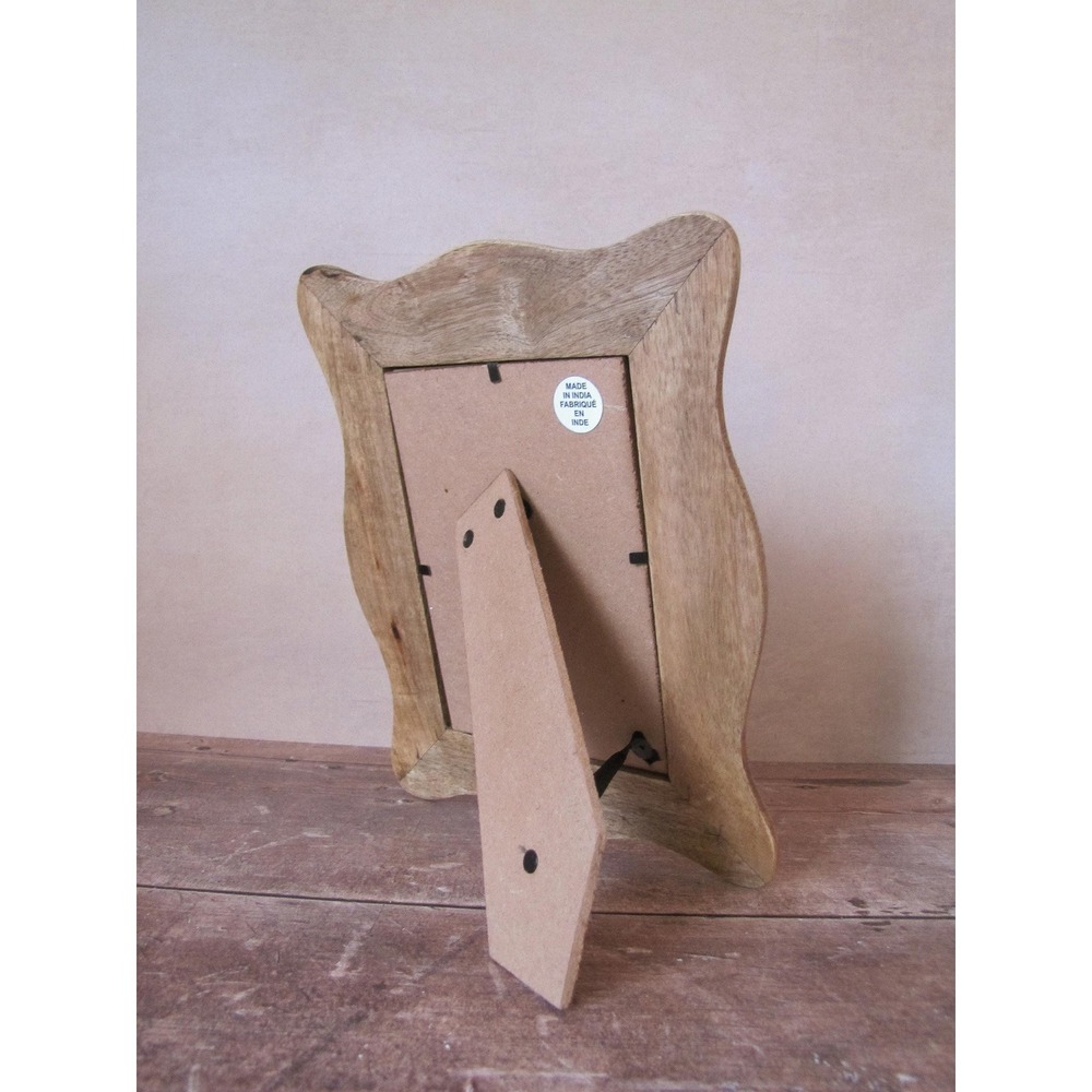 Vintage Wood Wavy Edge Photo Frame - Farmhouse 4 x 6 Picture Frame - Picture 8 of 11
